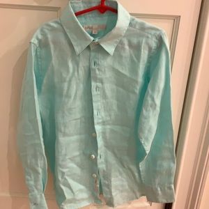 Boys Onia vacation linen shirt